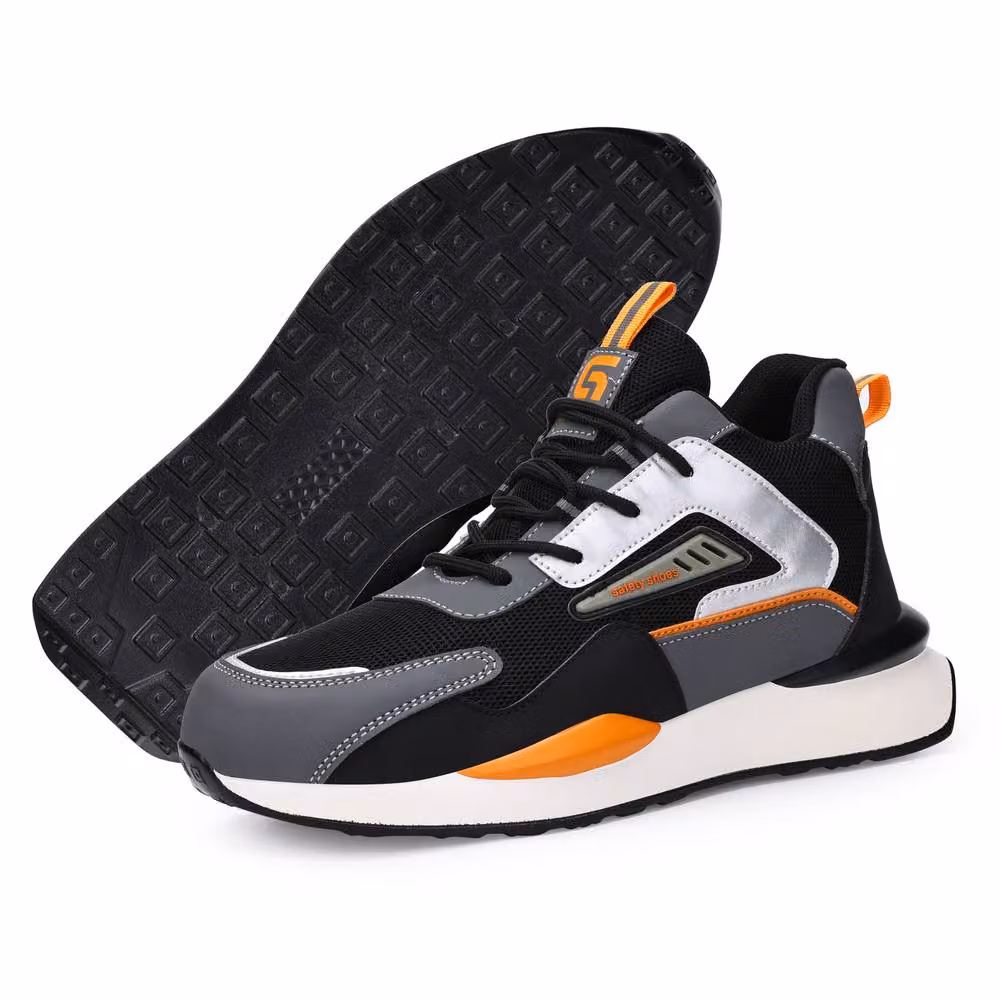 Safety Brands Men's Lightweight Water Resistant Steel Toe Cap Safety Trainers in Black, Size 7 UK – 5
