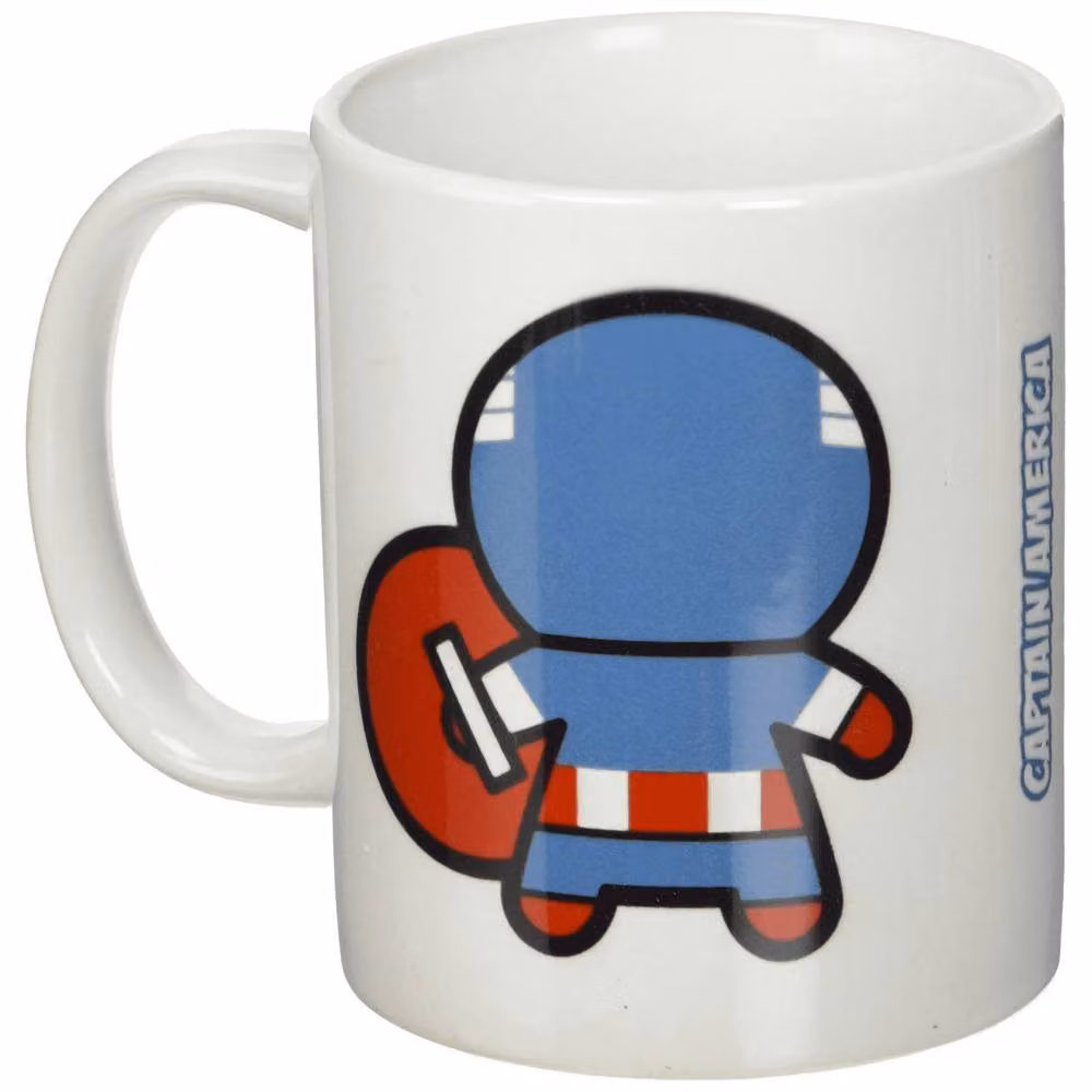 Marvel Kawaii Captain America Ceramic Mug in White – 2