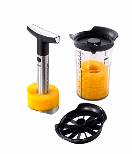 Gefu Prof Plus Pineapple Slicer with Container, Stainless Steel and Plastic, Multicolour – 1