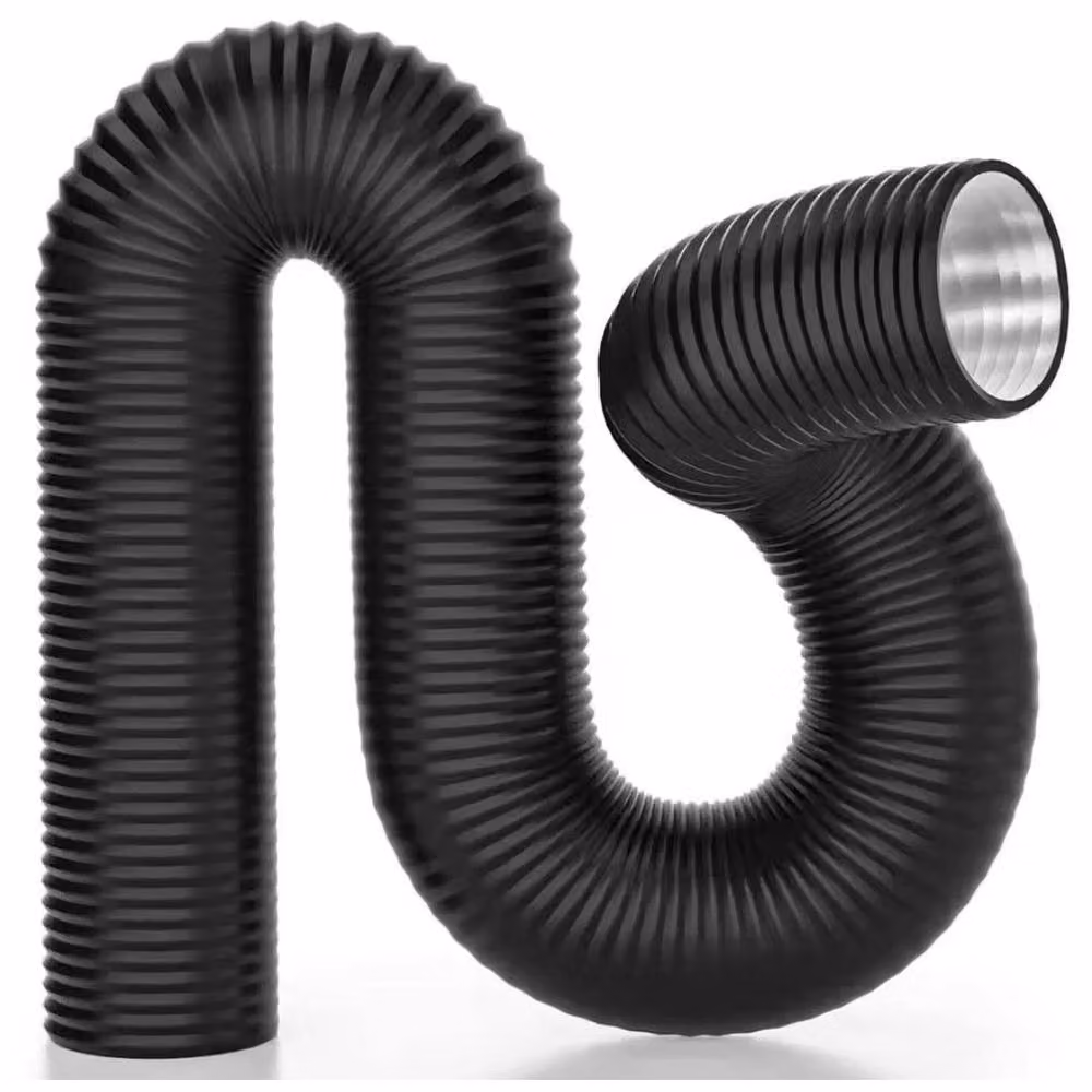 FLAVORA Black Exhaust Hose Tube Pipe, W/D/H: 52 cm x 1000 cm x 15 cm – 5