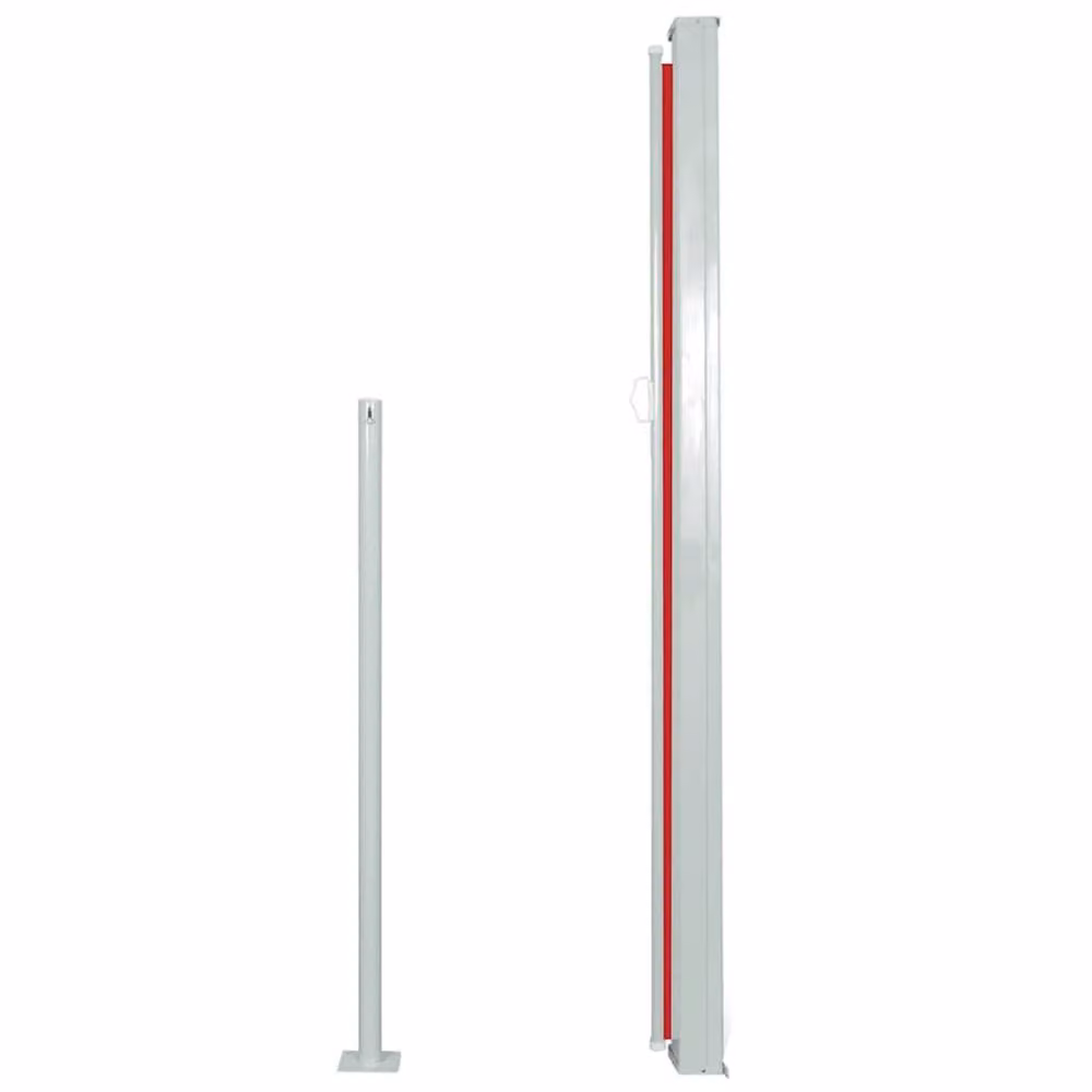 Berkfield Home Red Retractable Side Awning with Polyester Fabric and Steel Frame, W/D/H: 500 x 100 x 100 cm – 4