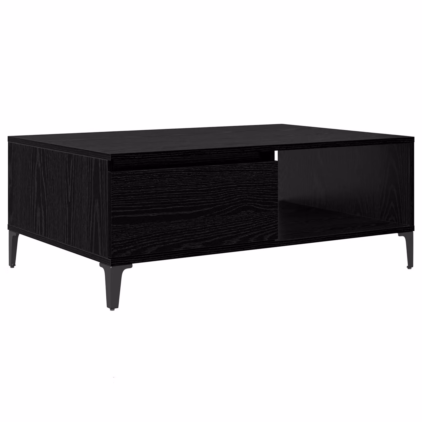 Berkfield Home Black Oak Coffee Table, W/D/H: 90 x 60 x 35 cm – 2