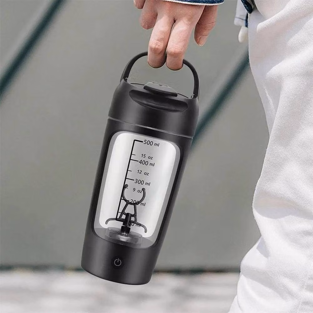 FLAVORA Portable Electric Protein Shaker Blender, 650ml, Black – 5