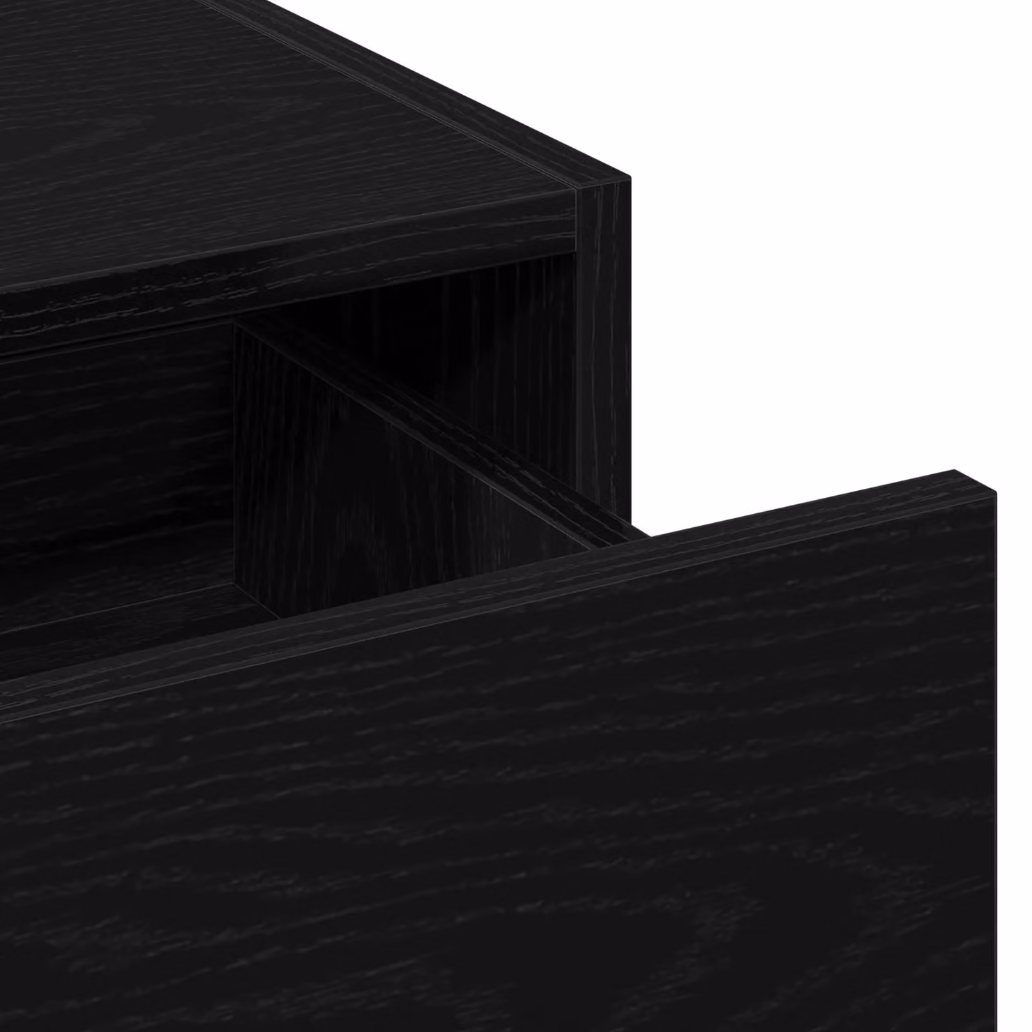 Berkfield Home Wall Hanging Dressing Table in Black Oak, W: 83 cm, D: 40 cm, H: 70 cm – 4