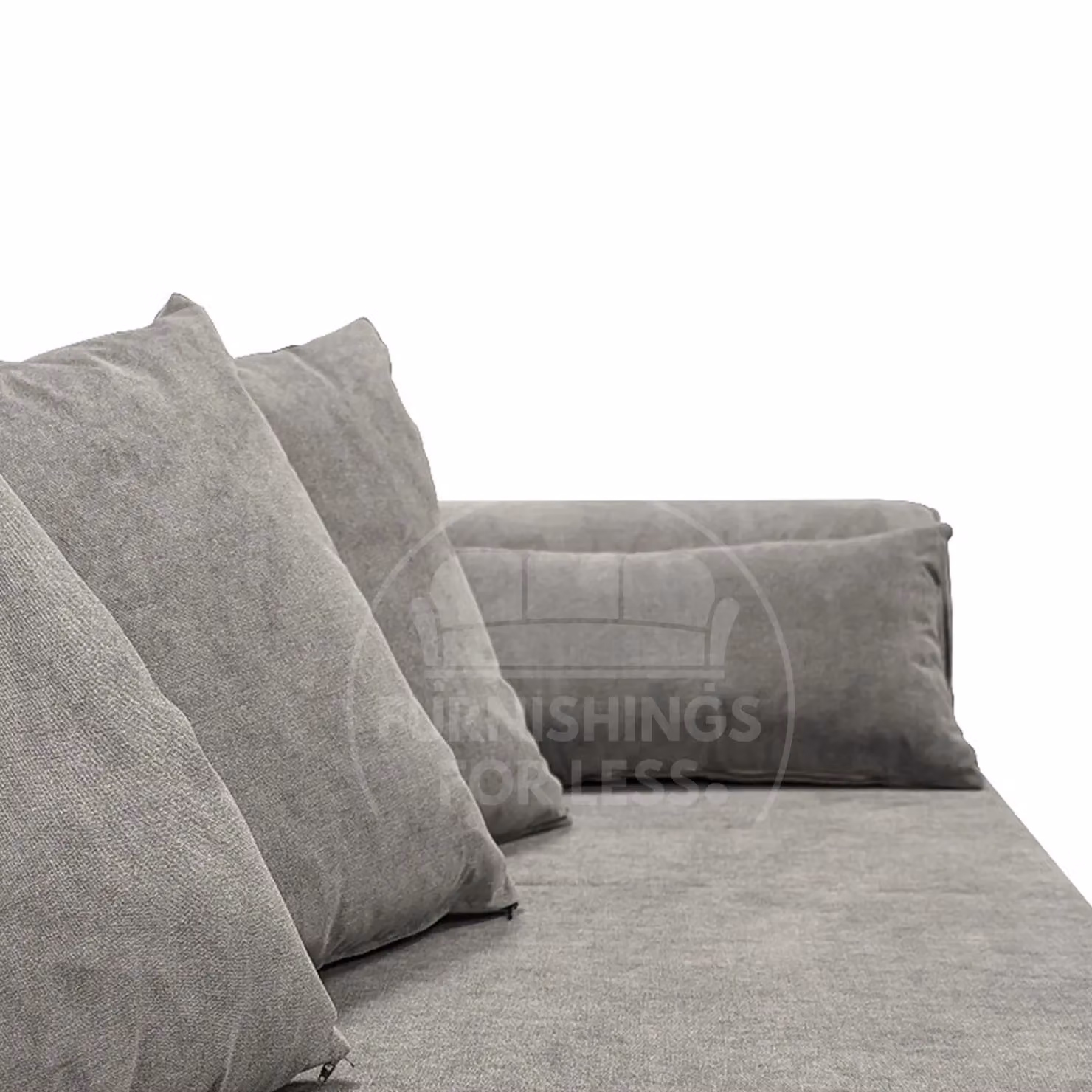 Furnishings For Less UK Casper Chenille 3 to 4 Seater L Shaped Corner Sofa, Left Hand Facing, Grey – 4