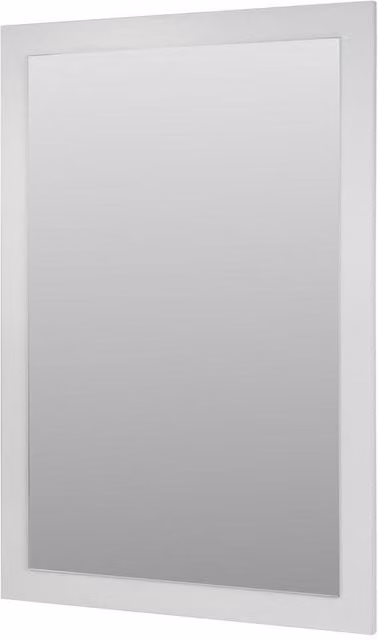 Clifton Modern White Gloss Wall Mirror, W: 90 cm, H: 60 cm