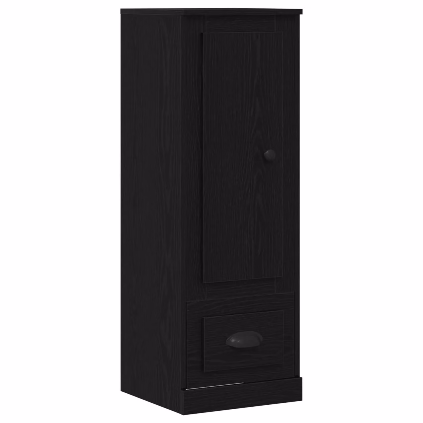Berkfield Home Black Oak Highboard with Hinged Doors and Drawers, W/D/H: 103.5 x 36.0 x 35.0 cm – 2