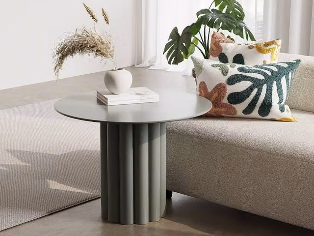 Vente-unique WODOLI Metal Side Table in Khaki Green, W/D/H: 45.5 x 45.5 x 63 cm – 1