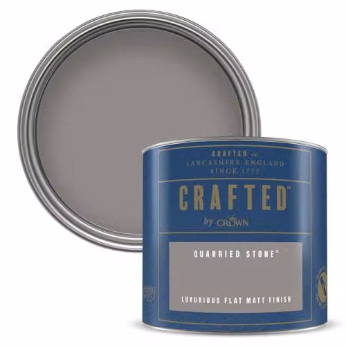 Crown Crafted Quarried Stone Matt Emulsion Paint Tester Sample, 125ml, Grey – 1