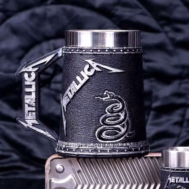 Nemesis Now! Black Metallica The Black Album Tankard Mug, Height: 16 cm