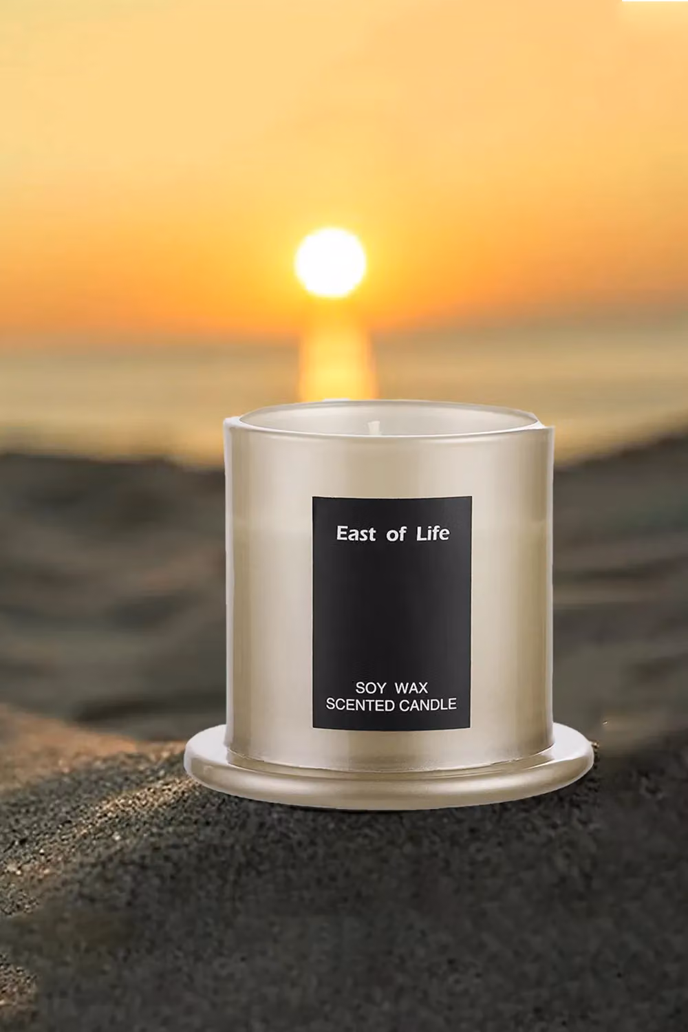 Living and Home Lychee & White Tea Scented Soy Wax Candle in Grey – 2