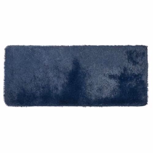 OHS Soft Fluffy Modern Runner Rug, Navy Blue, W/D/H: 60 x 150 x 1 cm – 1