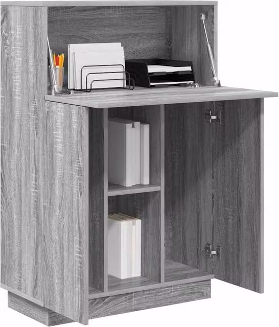 Berkfield Home Grey Sonoma Writing Desk in Engineered Wood – 1