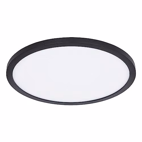 Netlighting Sapana Round LED Flush Ceiling Light, Black or White, IP44, 3000K Warm White, Diameter: 42 cm