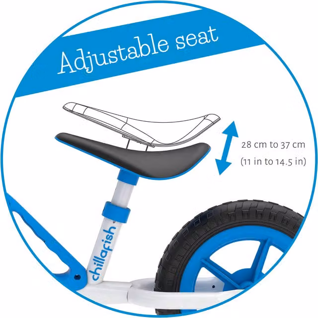 Chillafish Charlie Height Adjustable Balance Bike in Blue