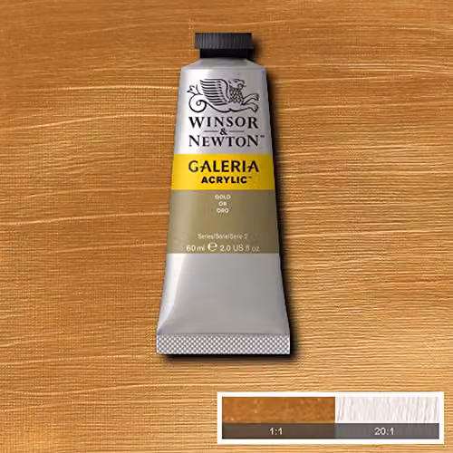 Winsor & Newton Galeria Acrylic Paint, Gold, 60ml – 3