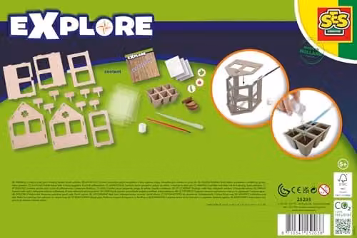 SES Creative 25203 Greenhouse Veggies Wooden Growing Kit in Black and Multicolour – 2