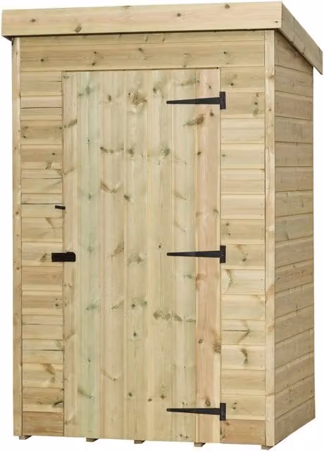 Empire Sheds Empire 1000 Pent Garden Shed with Single Door, Green
