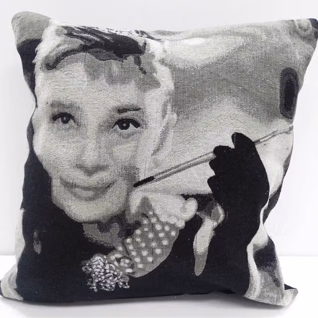 Rapport Home Audrey Hepburn Square Cushion Cover, Multicolour, W/D/H: 43 x 43 x 43 cm