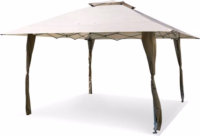 Costway Pop up Canopy Tent Outdoor Easy Setup Gazebo in Beige – 1