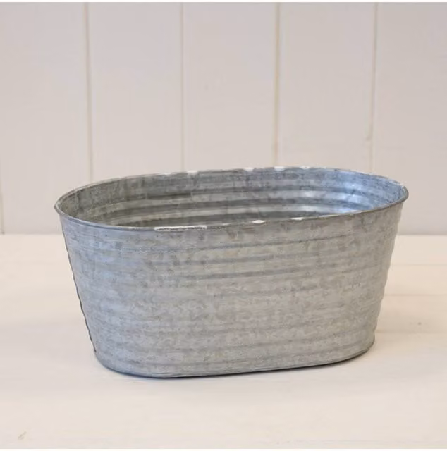 KDMD Zinc Grey Metal Indoor Planter 11cm