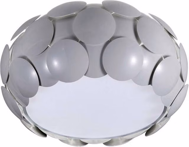 Netlighting Santina Modern 6 Light Cylindrical Ceiling Light, Grey, E27
