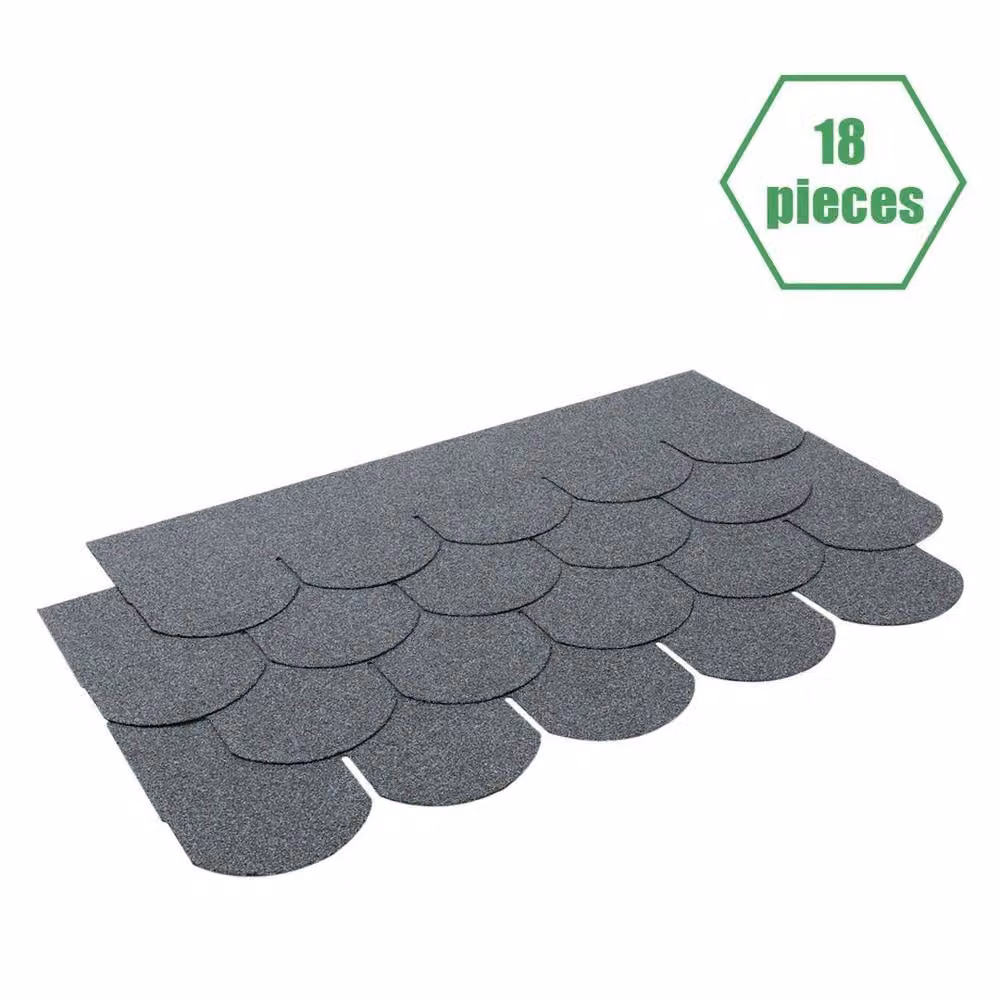 SPETLEK 18-Piece Felt Roofing Shingles in Grey, W: 52 cm, L: 1000 cm – 2