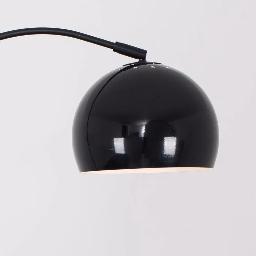 ValueLights Curva Modern Black Metal Floor Lamp with Dome Shade – 2