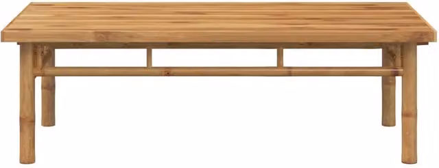 Berkfield Home Beautiful Bamboo Coffee Table in Brown, W/D/H: 110 x 55 x 35 cm