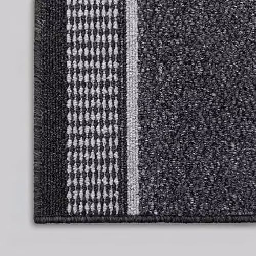 runrug Promenade Hardwearing Stair Runner Rug, Grey, W: 80 cm, L: 570 cm – 4