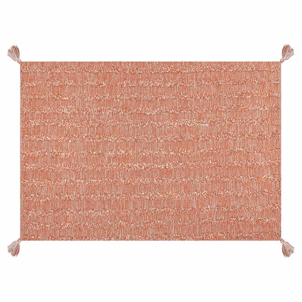 Wyld and Coco Orange Cotton Hand-Tufted Boho Area Rug, W: 140 cm, L: 200 cm – 2