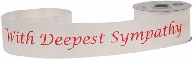 KDMD Deepest Sympathy Poly Ribbon 3 Pack in White