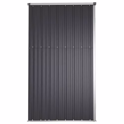 vidaXL Garden Tool Shed in Anthracite Galvanised Steel, W/D/H: 225 x 89 x 161 cm – 4
