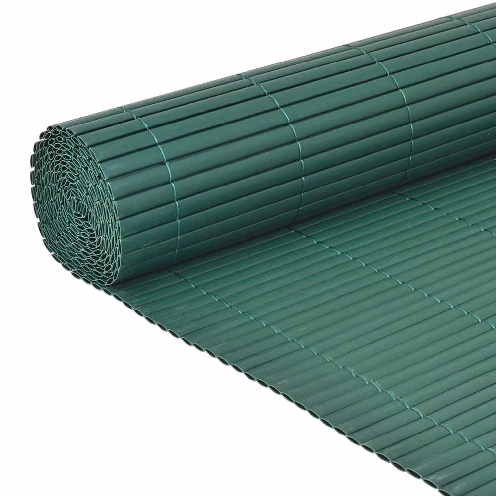Berkfield Home Double-Sided Green PVC Garden Fence, W: 3 m, H: 1.5 m – 3