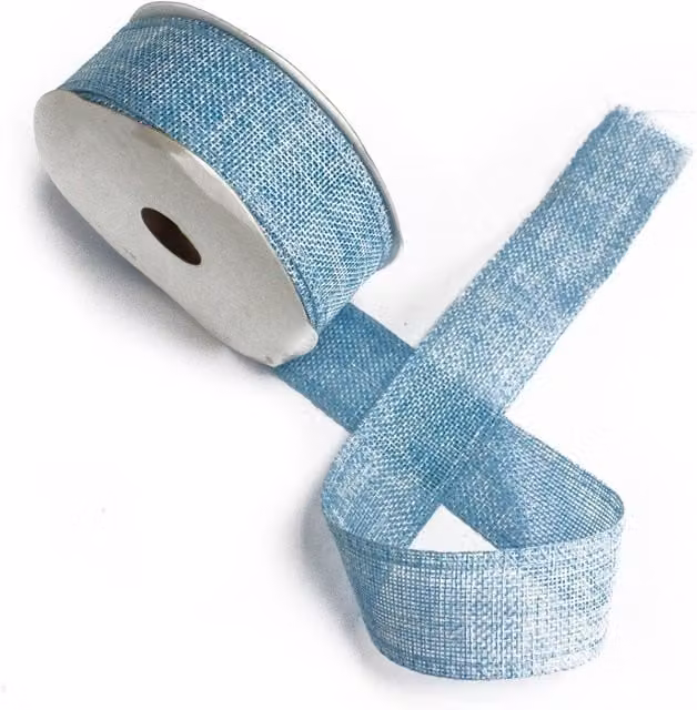 KDMK Blue Textile Ribbon for Wedding and Gift Wrap Decor