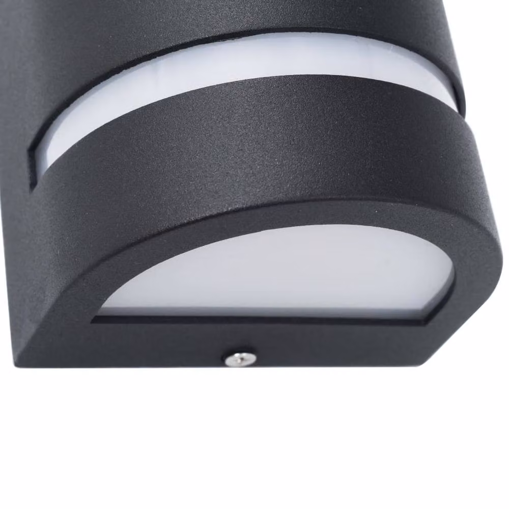 Berkfield Home Set of 2 Black Modern Outdoor Wall Lights with Downlighting and IP44 Rating – 4