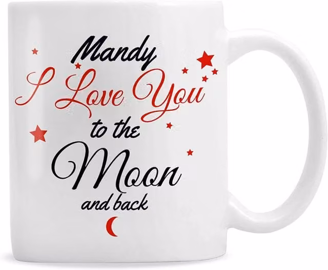 Personalised Memento Company To The Moon & Back Personalised Mug in White