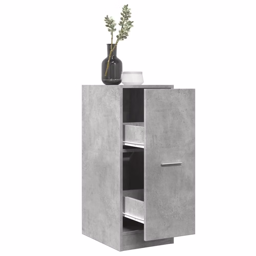 Berkfield Home Elegant Apothecary Cabinet in Concrete Grey, W/D/H: 30 x 41 x 77.5 cm – 2