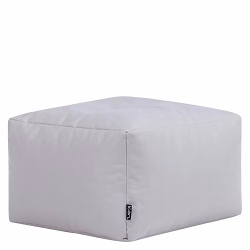 Bean Bag Bazaar Weatherproof Cube Bean Bag Footstool in Silver or Grey – 2