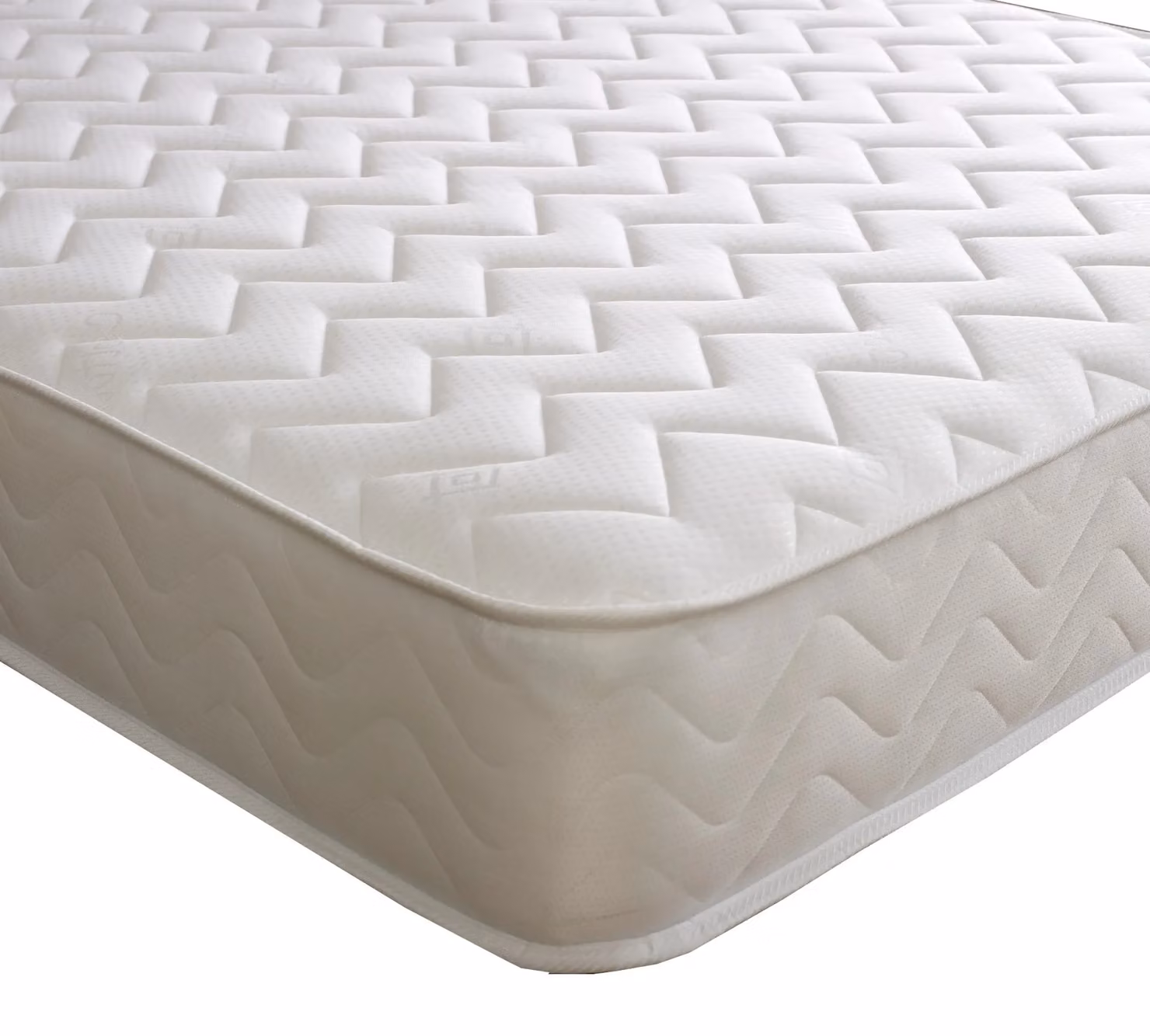 Starlight Beds Essentials Zig Zag Memory Foam Hybrid Open Coil Spring Mattress in White, EU Single – 2