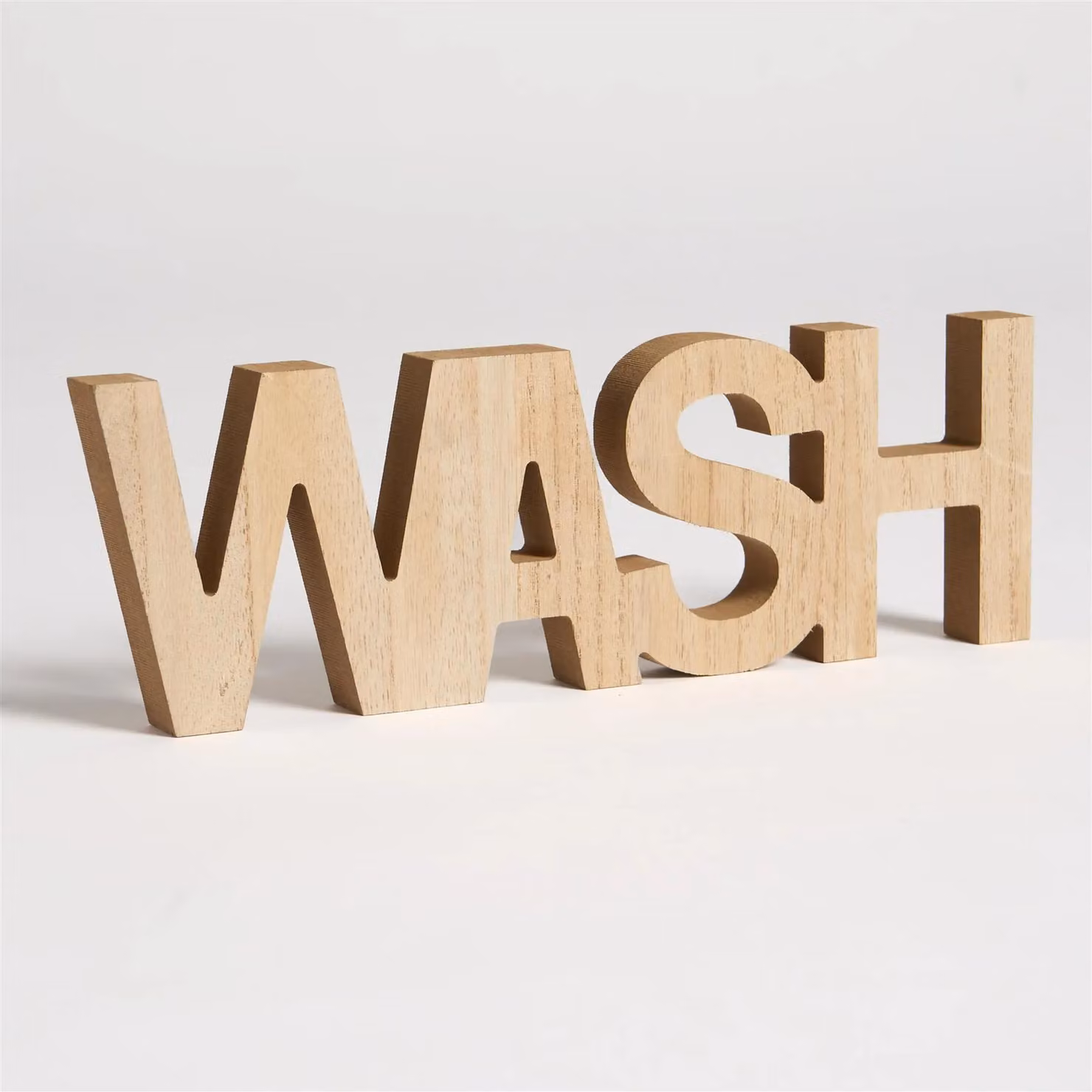 OHS Rustic Wooden Wash Sign Statue Ornament in Bronze and Brown – 3