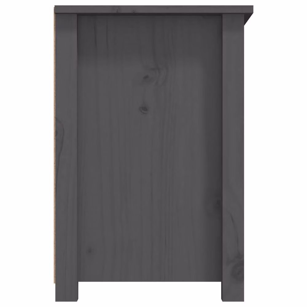 Berkfield Home Grey Modern TV Cabinet in Solid Pine Wood, W/D/H: 79 x 35 x 52 cm – 4
