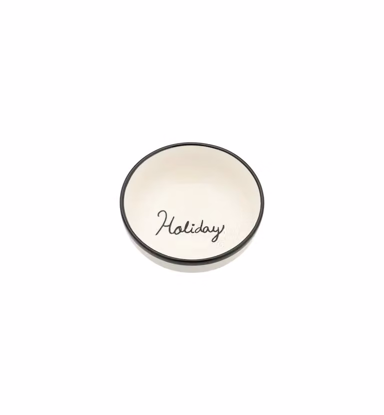 Anna + Nina Holiday Tapas Dip Bowl, White Stoneware