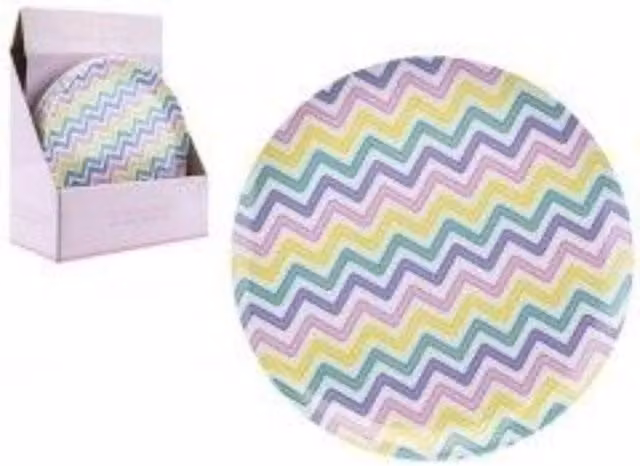 KDMD Easter Melamine Side Plates, Multicolour, 5 Pack, Diameter: 20.32 cm