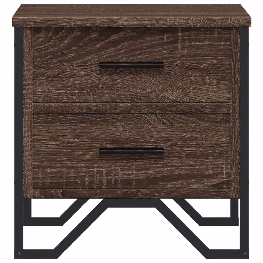 Berkfield Home Brown Oak Bedside Cabinet W/D/H: 40 x 41 x 40 cm – 5