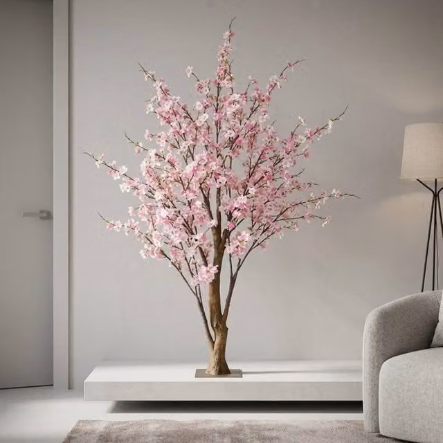 Garden Greatness Lifelike Pink Yoshino Blossom Tree, Height: 180 cm