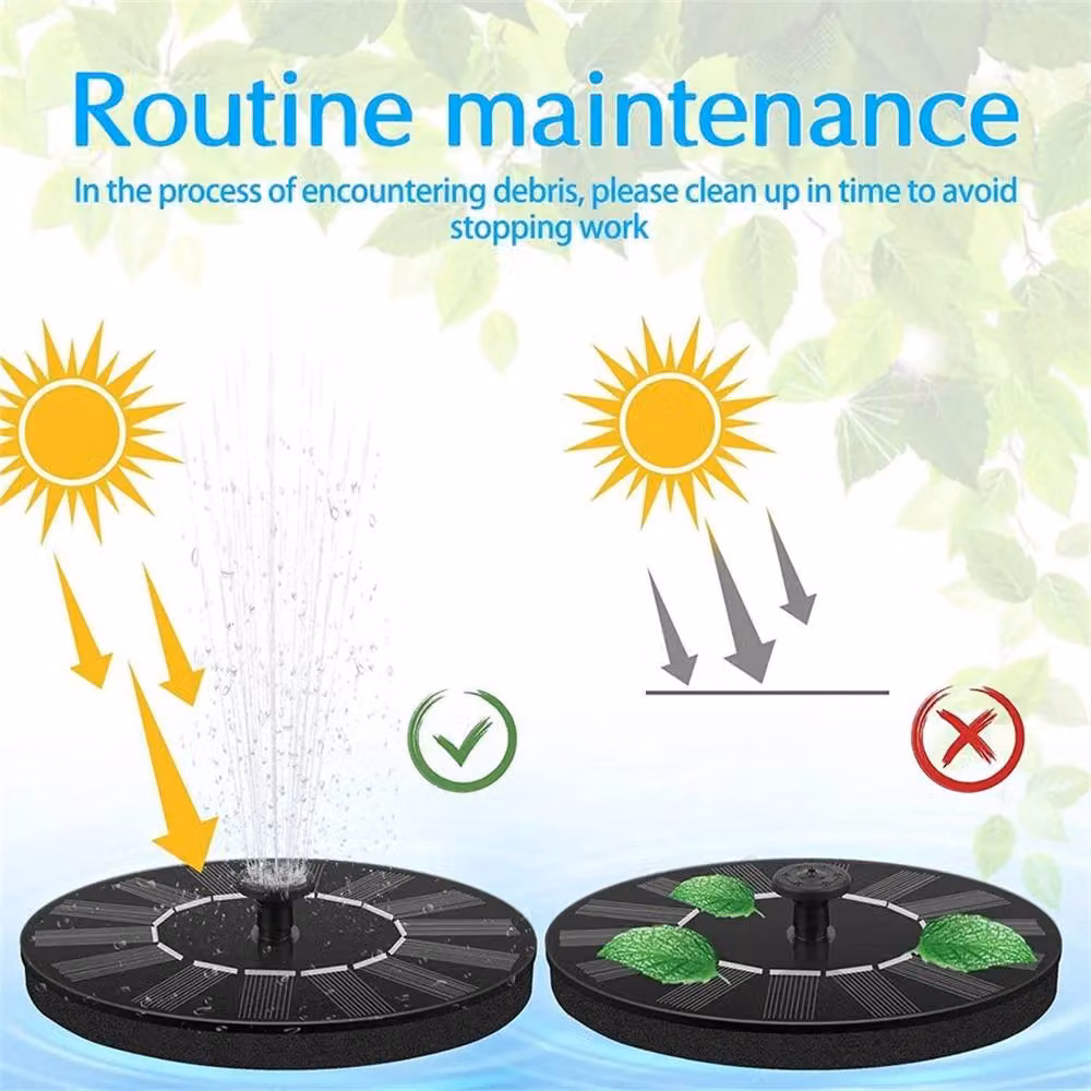 SPETLEK 5.5W Solar Fountain Pump for Garden Ponds, Pools and Aquariums, Black – 5