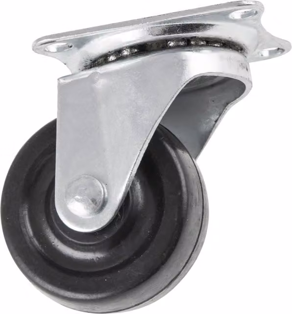 Hiatt Black Plate Wheel Castor with Fixation