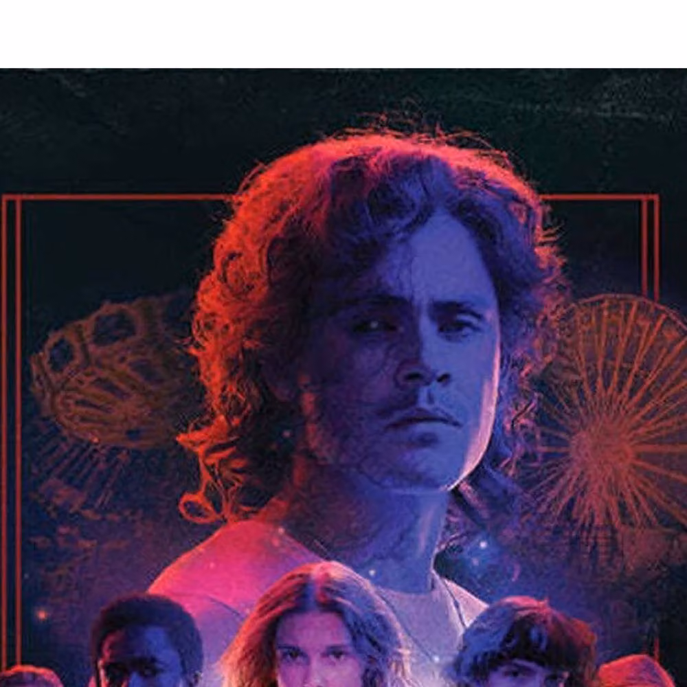 Stranger Things Multicolour Horror Canvas Print with Black Typography and Graphic Design – 2