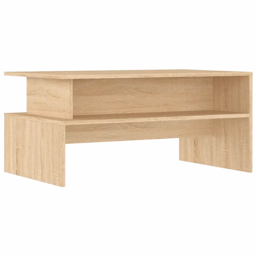 Berkfield Home Sonoma Oak Coffee Table in Brown, W/D/H: 90 x 55 x 42.5 cm – 2